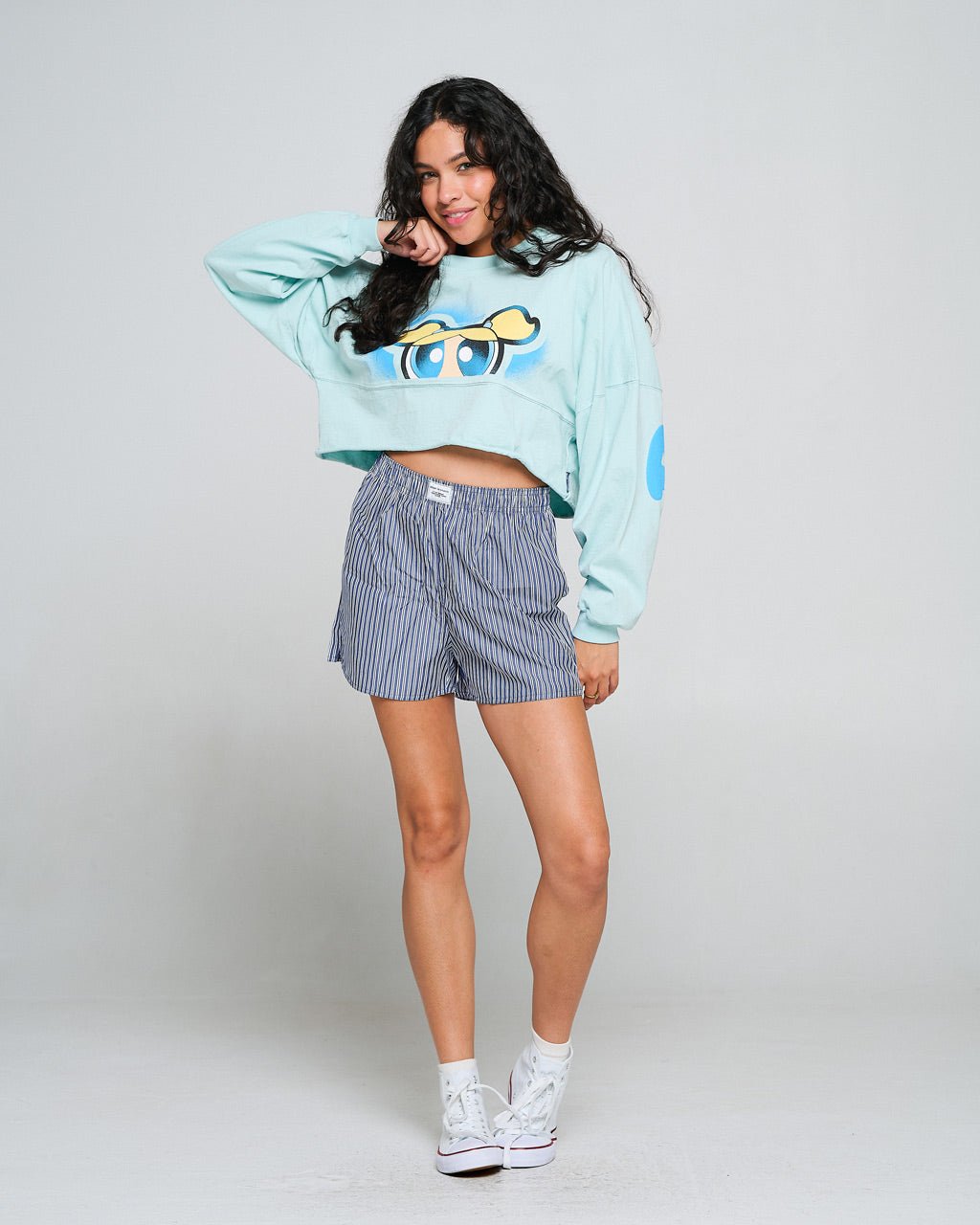 Bubbles™ The Power Puff Girls™ Raw Hem Crop Spirit Jersey® 1