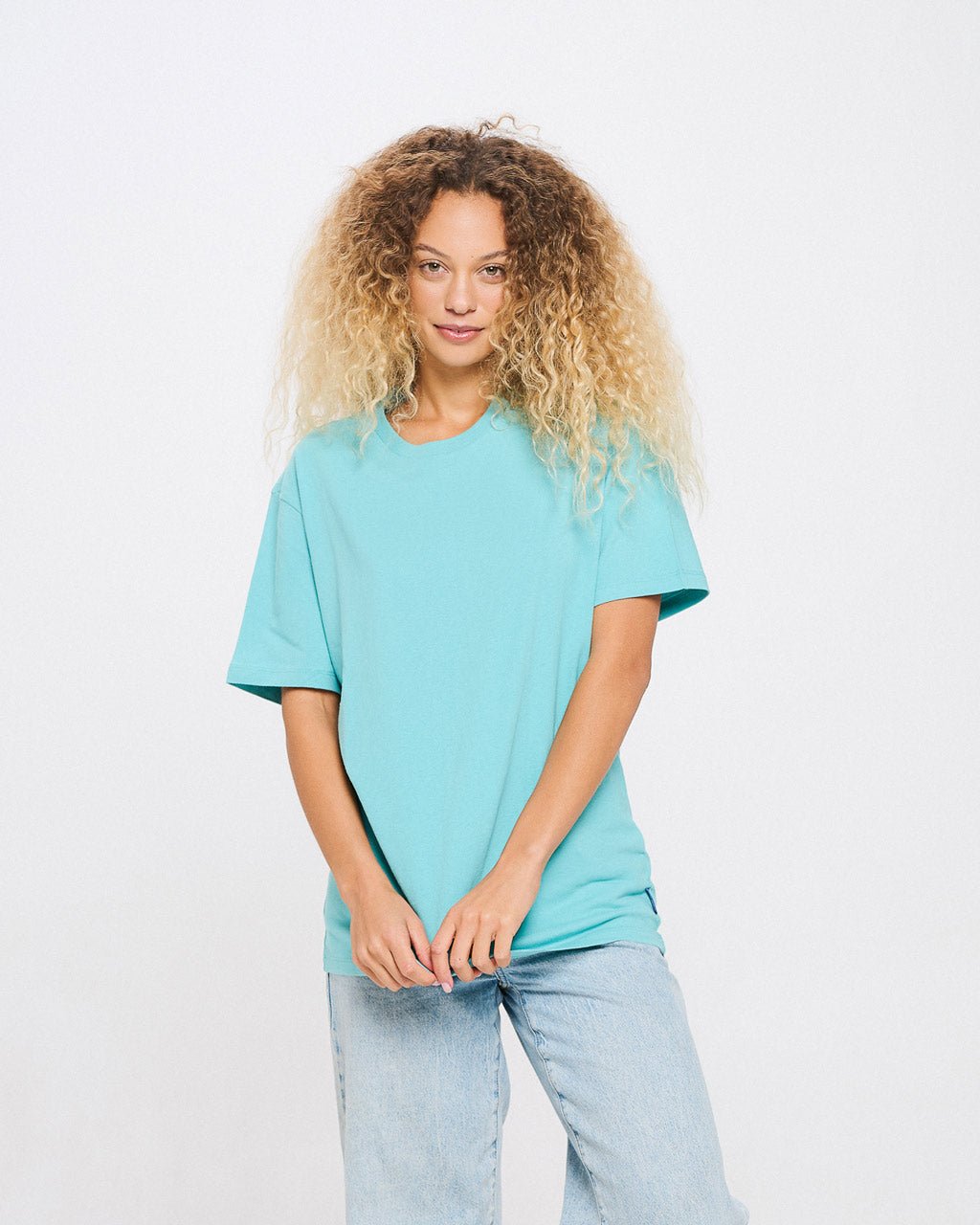 Everyday Short Sleeve Basic Tee in Sea Spray 1