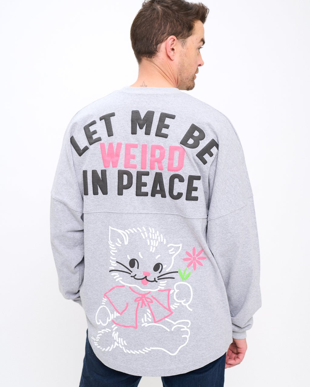 Let Me Be Weird In Peace Heather Grey Spirit Jersey® 5