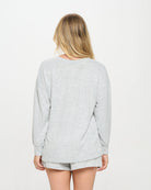 Luxe Brushed Swing V - Neck Top 4 Cloud Grey