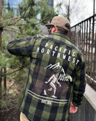 Pacific Northwest Sasquatch Snap Plaid Flannel Shirt 1