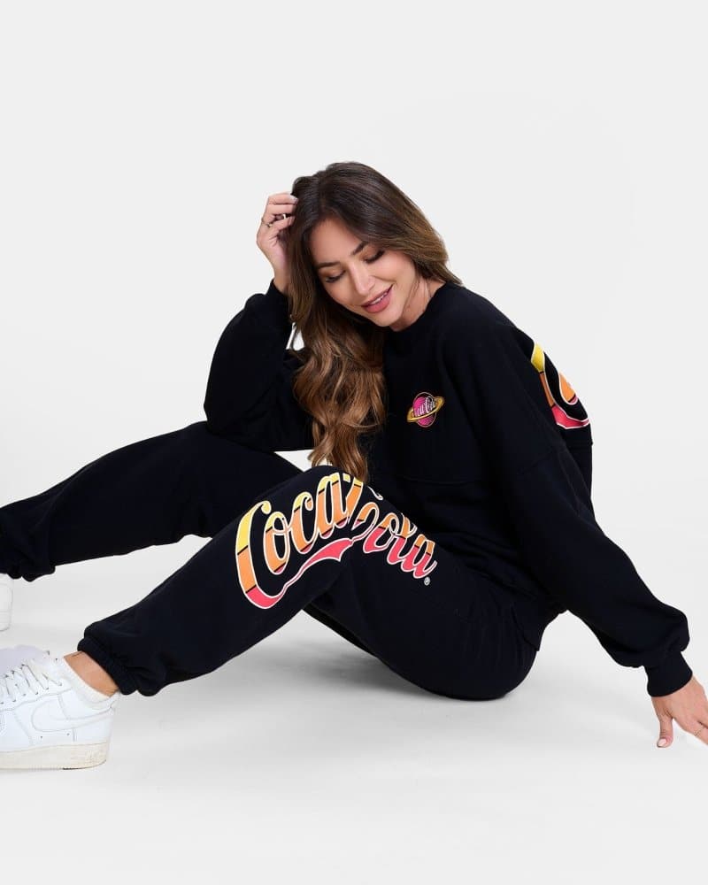 Coca Cola Starlight Galaxy Banded Spirit Jersey Sweatshirt