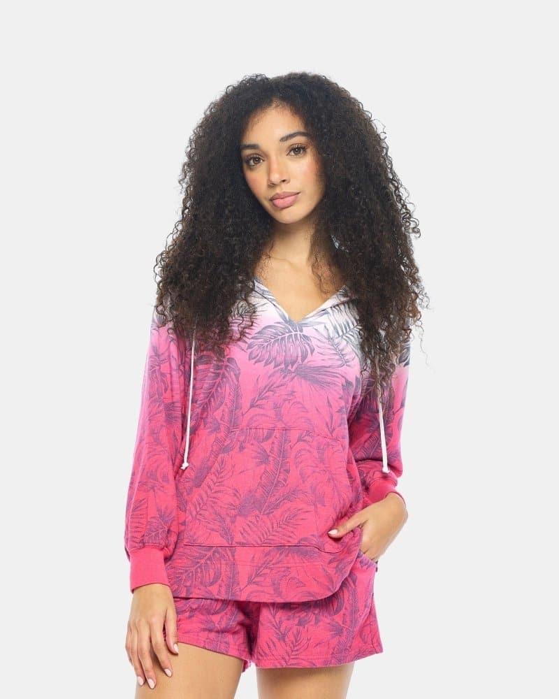 Deliciosa Palms French Terry Women s Loungewear Hoodie