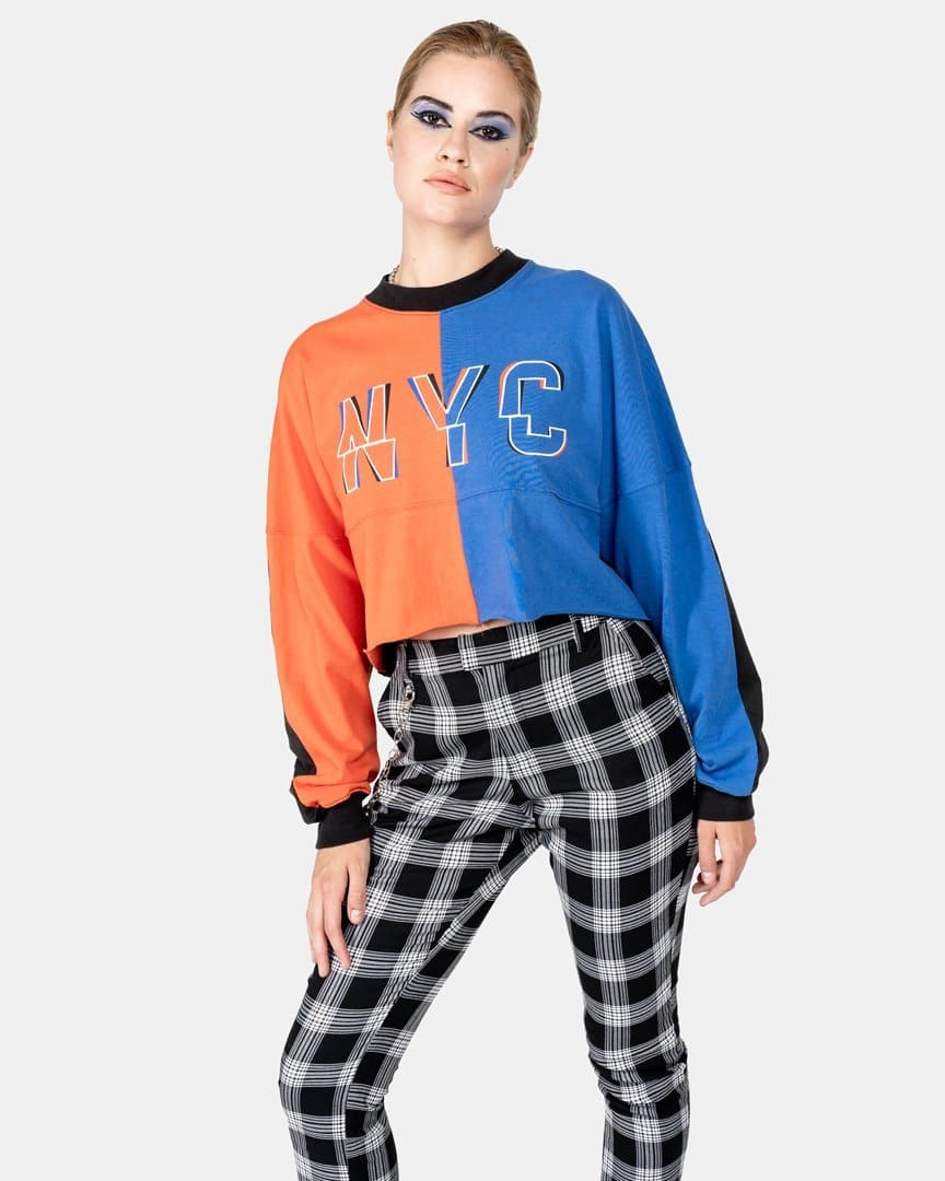 New York Split Front Blocked Crop Spirit Jersey®